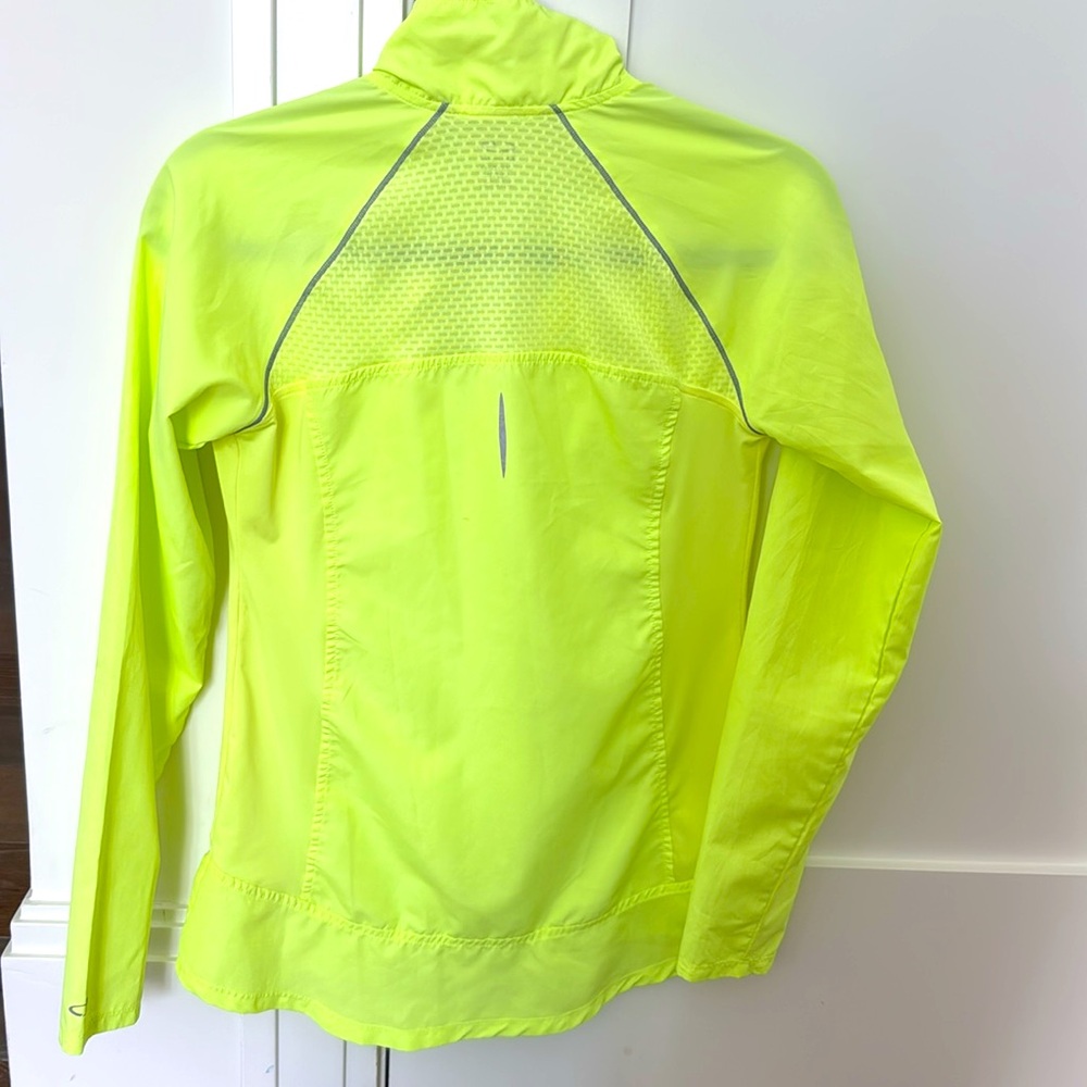 Champion Women's Neon Yellow Jacket windbreaker zipper pockets &closure. XS/TP - Picture 8 of 14